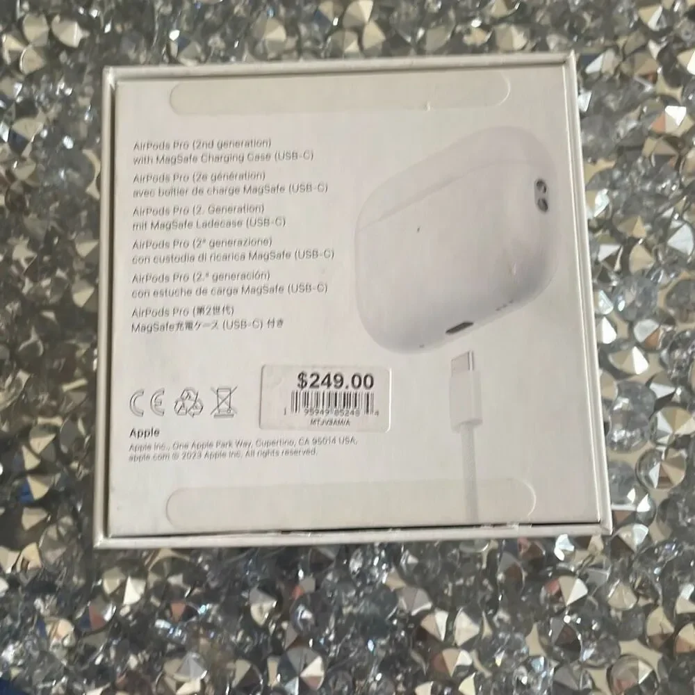 Empty box for apple AirPods Pro (2nd generation) includes 6 replacement earbuds